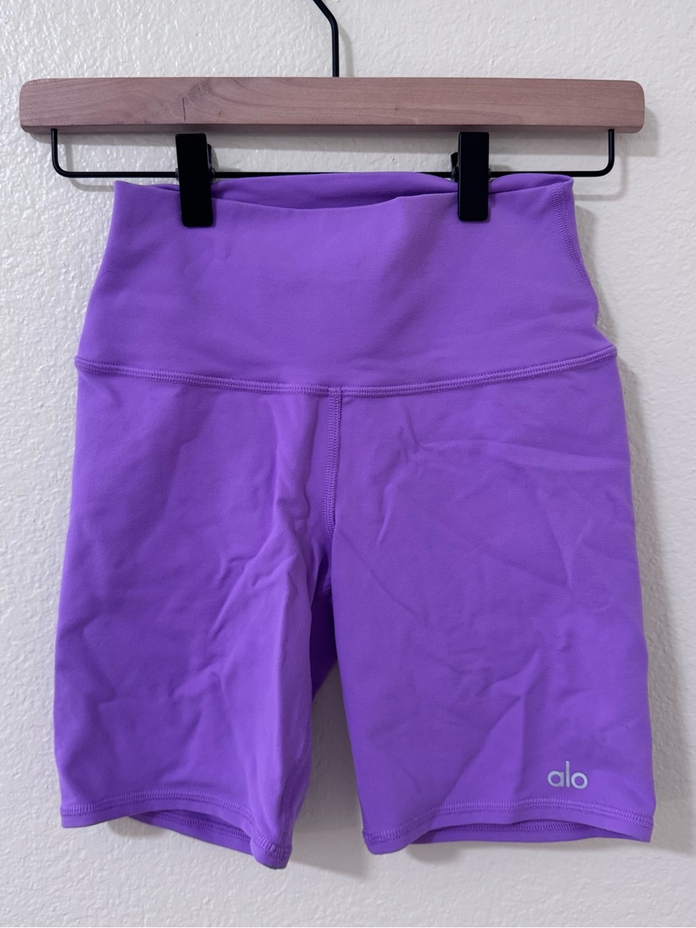 ALO Yoga High-Waist Purple Bike Shorts